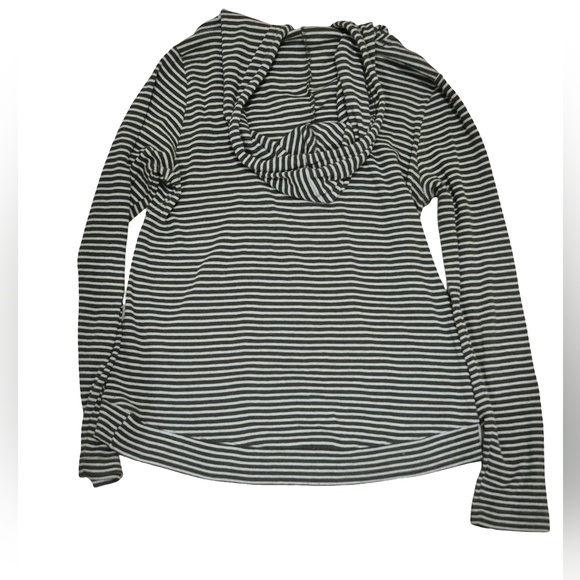 GAP White and Green Hooded Sweatshirt with Stripes - Picture 2 of 6